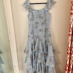 AQUA Blue Floral Midi/Maxi - Medium